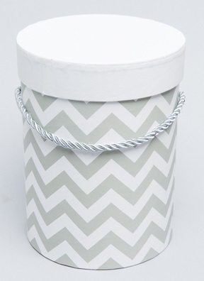 Коробка цилиндр 14х18,5см W6685-1 Зигзаг серый Коробка цилиндр 14х18,5см W6685-1 Зигзаг серый