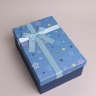 Коробка прямоугольник набор из 3шт 23х16х9см звезды с бантом голубой Коробка прямоугольник набор из 3шт 23х16х9см звезды с бантом голубой