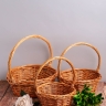 Корзина плетеная (ива) 3шт 34х34х36см M-28-52 натуральный Корзина плетеная (ива) 3шт 34х34х36см M-28-52 натуральный