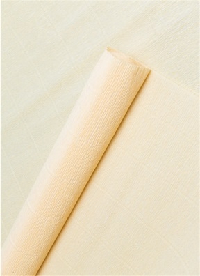 Бумага гофрированная простая, 180гр 577 лимонно-кремовая Бумага гофрированная простая, 180гр 577 лимонно-кремовая