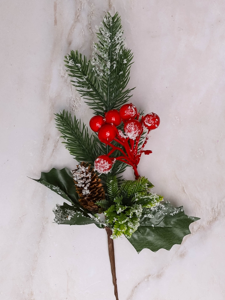 ИЦ Ветка новогодняя 24см 134 ИЦ Ветка новогодняя 24см 134