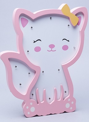 Декор с подсветкой Кошка 25х28х2,7см