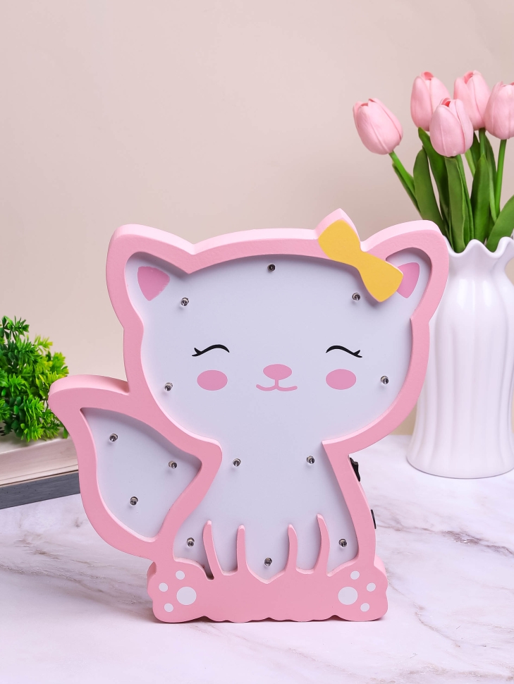 Декор с подсветкой Кошка 25х28х2,7см