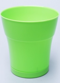 Горшок пластик Тоскана D15 1,45л с поддоном лайм