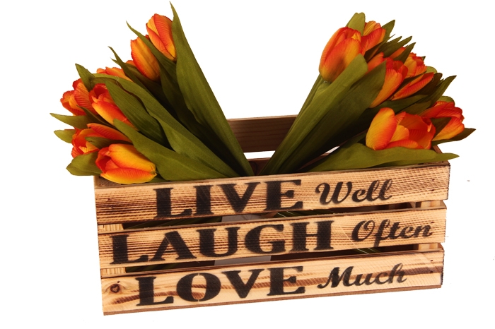 Ящик деревянный интерьерный набор 3шт 50х30х12см  "Live" экзотик