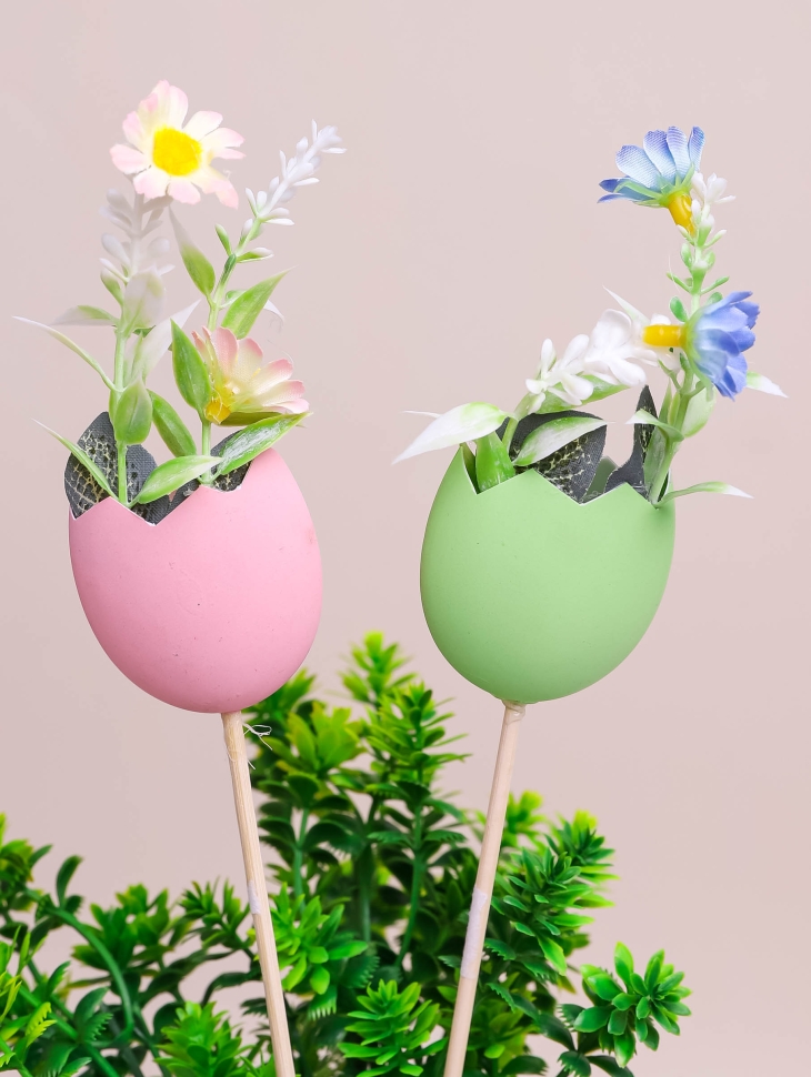 Вставка Яйцо L4 W2 H27см с цветочками Вставка Яйцо L4 W2 H27см с цветочками