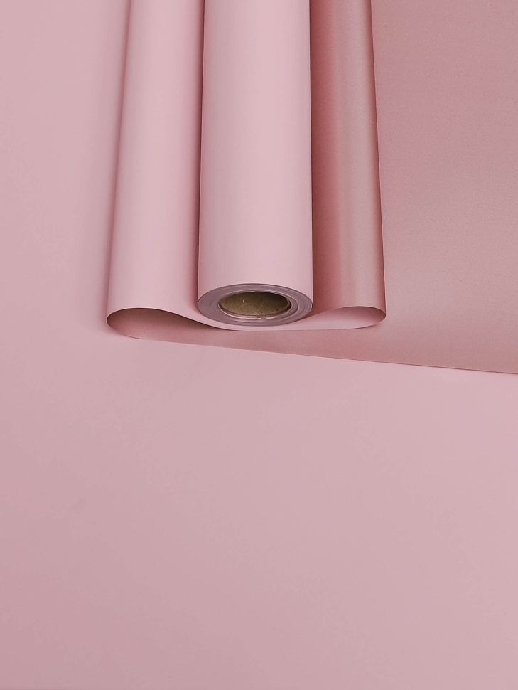 Пленка матовая 60мкм 58см х 10м 2-х сторонняя Розовое золото, розовый жемчуг Пленка матовая 60мкм 58см х 10м 2-х сторонняя Розовое золото, розовый жемчуг