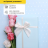 Пленка матовая 60мкм 58см х 10м горошек белый на голубом