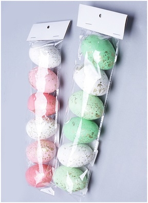 Яйцо пасхальное набор из 6шт L4 W4 H6см