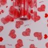 Пленка цветная Сердца Love is 70см красный Пленка цветная Сердца Love is 70см красный