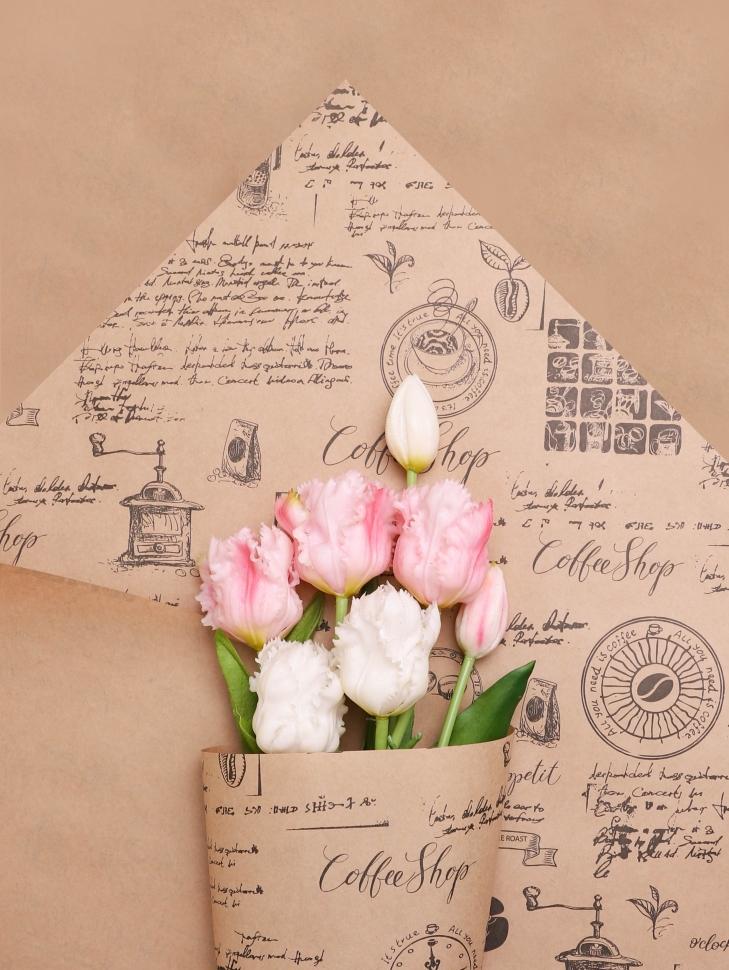 Бумага крафт 70г/м2, 70см x 1м, 10 листов Кофе черный Бумага крафт 70г/м2, 70см x 1м, 10 листов Кофе черный