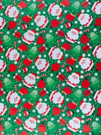 Бумага глянцевая НГ 68х98см, 10 лист Краснощекий ДМ на зеленом