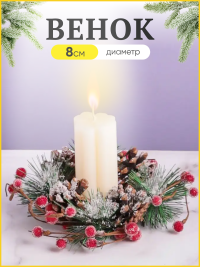 Венок новогодний D20см SF22022244