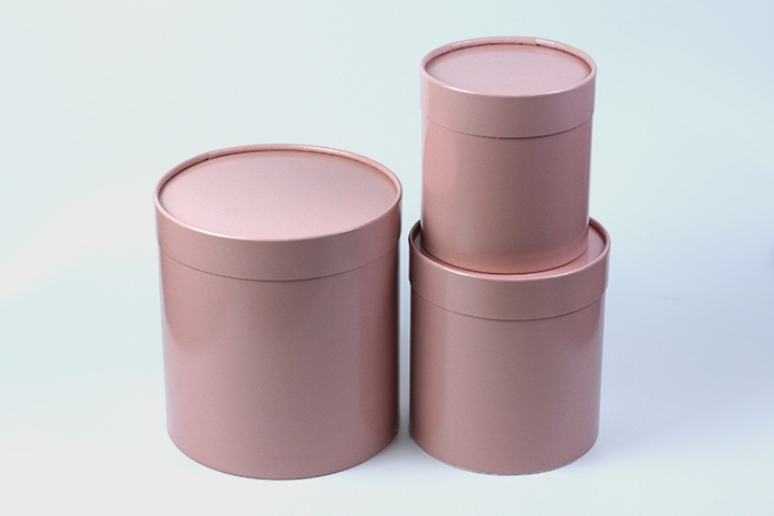 Коробка цилиндр набор из 3шт. 20х22см коралловый Коробка цилиндр набор из 3шт. 20х22см коралловый