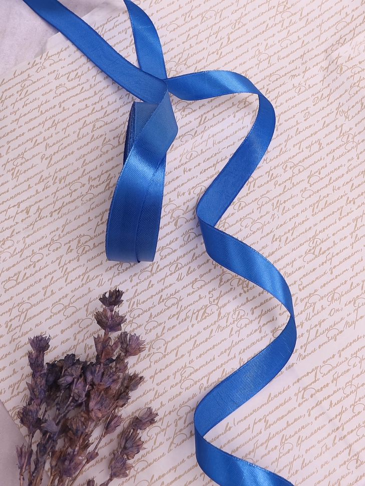 Лента атласная 20мм х 25ярд JD синий Лента атласная 20мм х 25ярд JD синий