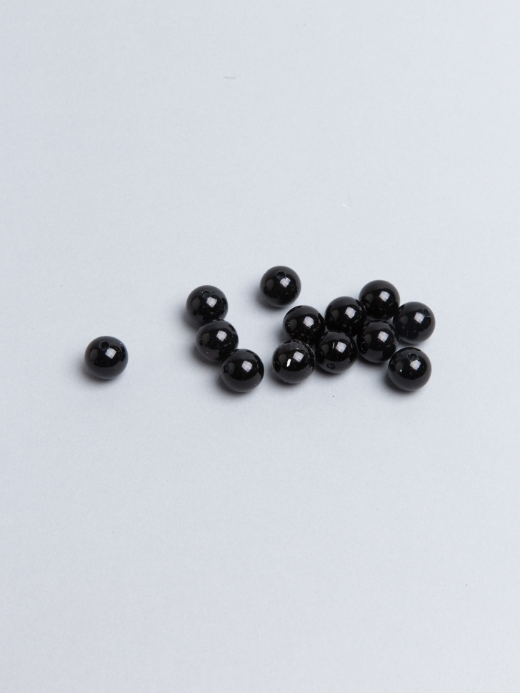 Бусинки 14мм 72шт черный Бусинки 14мм 72шт черный