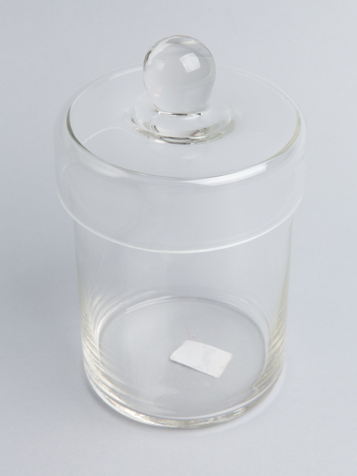 Ваза стекло Трубка №6021, D10,7x15,5см с крышкой Ваза стекло Трубка №6021, D10,7x15,5см с крышкой