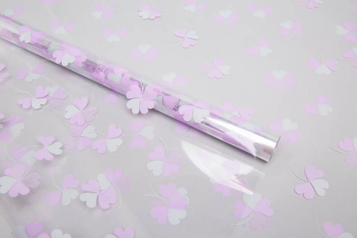 Пленка цветная Клевер 70см серый жемчуг/сиреневый светлый Пленка цветная Клевер 70см серый жемчуг/сиреневый светлый