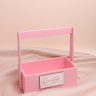 Ящик Флора H25/8.3х24,5х13см Счастье розовый нежный