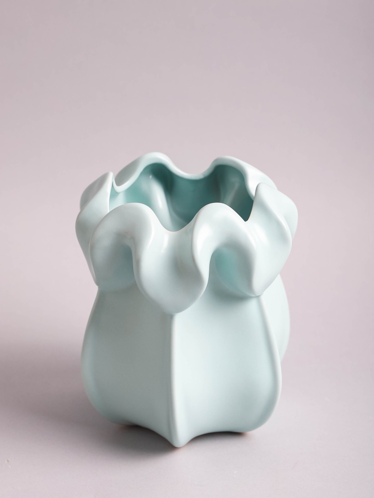 Ваза керамика 17х9см 536S голубой Ваза керамика 17х9см 536S голубой