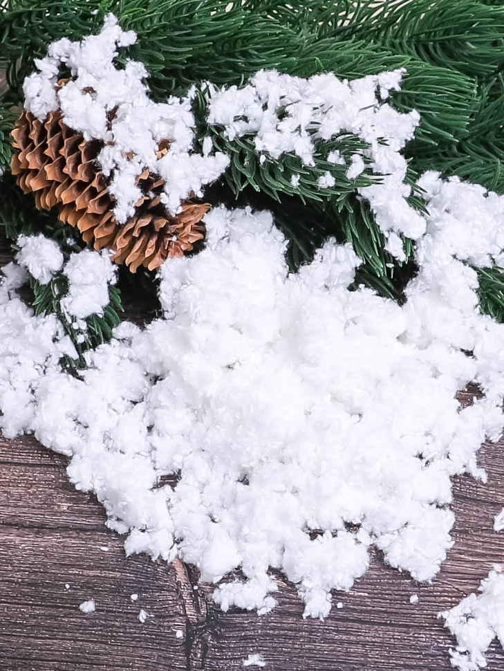 Снег искусственный 100гр №0001 вискозный белый