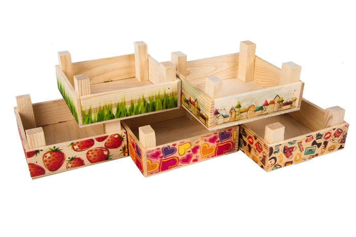 Ящик деревянный 13х13хh5см мини с рисунком Ящик деревянный 13х13хh5см мини с рисунком