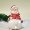 Фигурка декоративная НГ  9,4х8,5х13,8 с подсветкой Дед Мороз/Снеговик микс
