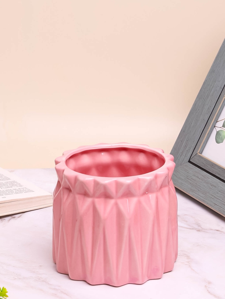 Ваза керамика 13х12см LZL-87 коралл