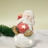 Фигурка декоративная НГ  8,8х8,8х14,6 с подсветкой Снеговик белый/красный микс