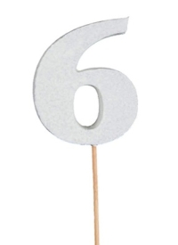 Вставка Цифра "6" 8,5см пенопласт