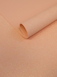 Фоамиран глиттерный иней 60х70см 1,8мм 1лист. персиковый