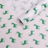 Бумага белая крафт 50г/м2, 70см x 10м, Северные олени, зеленый