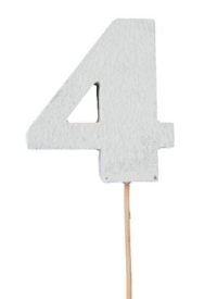 Вставка Цифра "4" 8,5см пенопласт