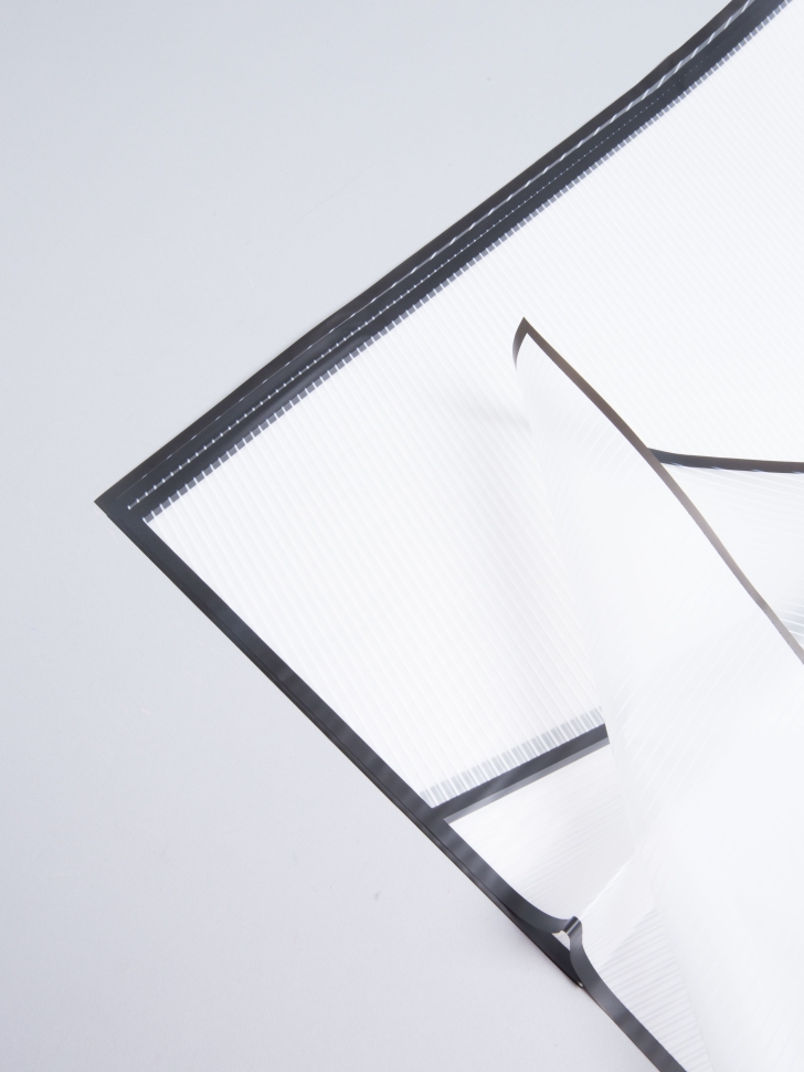 Пленка матовая 58смх58см 10 листов 50мкм Полоски белый с черным кантом Пленка матовая 58смх58см 10 листов 50мкм Полоски белый с черным кантом