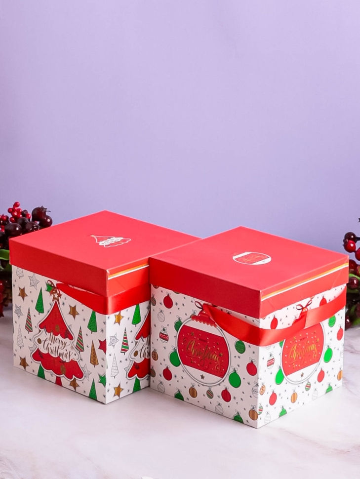 Коробка НГ квадрат 15х15х15 см GYH22627-64 микс Коробка НГ квадрат 15х15х15 см GYH22627-64 микс