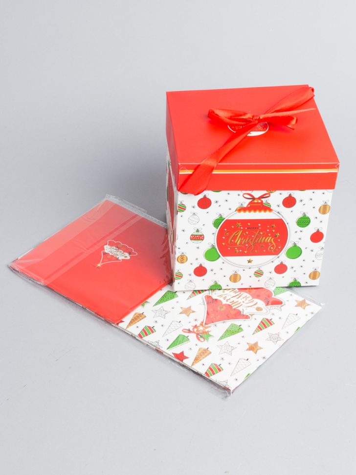 Коробка НГ квадрат 15х15х15 см GYH22627-64 микс Коробка НГ квадрат 15х15х15 см GYH22627-64 микс