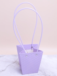 Сумочка для цветов 12х8х12,5см 3D М414 лаванда